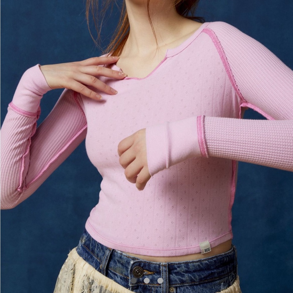 NWOT UO Pink Thermal Long Sleeve